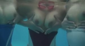潜水の練習で生乳ポロリ!おっぱいをエサにメキメキ上達させる今井ゆあの巨乳動画ww